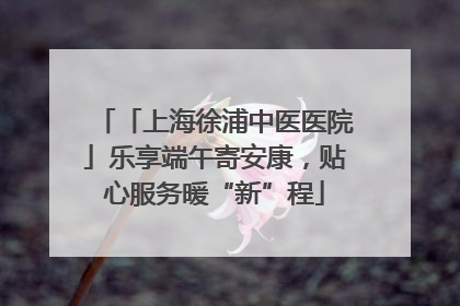 「上海徐浦中医医院」乐享端午寄安康，贴心服务暖“新”程