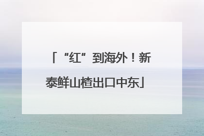 “红”到海外！新泰鲜山楂出口中东