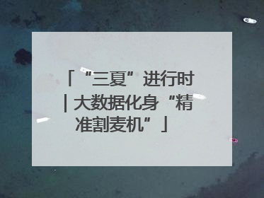 “三夏”进行时｜大数据化身“精准割麦机”