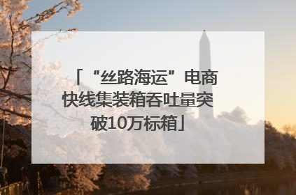 “丝路海运”电商快线集装箱吞吐量突破10万标箱