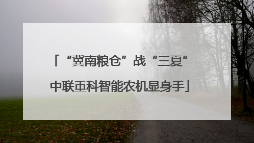 “冀南粮仓”战“三夏” 中联重科智能农机显身手