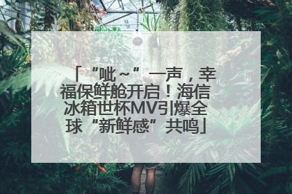 “呲～”一声，幸福保鲜舱开启！海信冰箱世杯MV引爆全球“新鲜感”共鸣