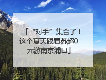 “对手”集合了！这个夏天跟着苏超0元游南京浦口