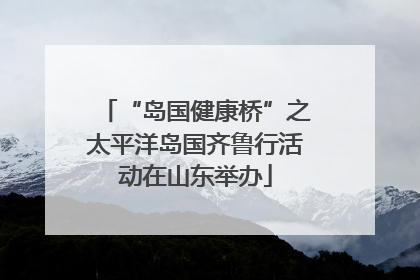 “岛国健康桥”之太平洋岛国齐鲁行活动在山东举办