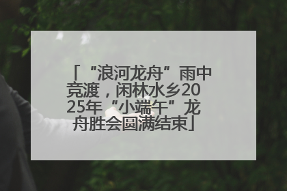 “浪河龙舟”雨中竞渡，闲林水乡2025年“小端午”龙舟胜会圆满结束