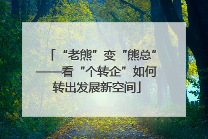 “老熊”变“熊总”——看“个转企”如何转出发展新空间