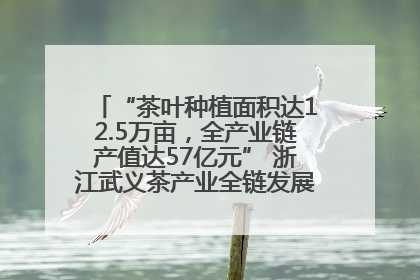 “茶叶种植面积达12.5万亩，全产业链产值达57亿元” 浙江武义茶产业全链发展“加速度”