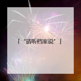 “请听档案说”