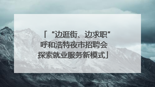 “边逛街、边求职” 呼和浩特夜市招聘会探索就业服务新模式