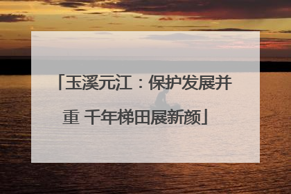 玉溪元江：保护发展并重 千年梯田展新颜