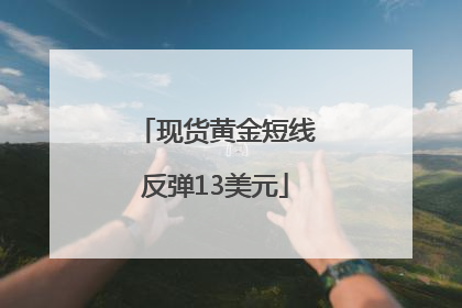 现货黄金短线反弹13美元