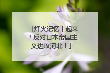 烽火记忆丨起来！反对日本帝国主义进攻河北！