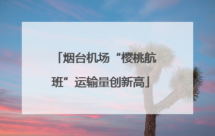 烟台机场“樱桃航班”运输量创新高