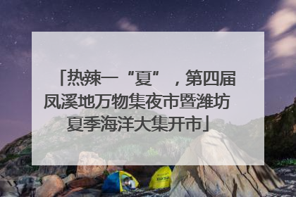 热辣一“夏”，第四届凤溪地万物集夜市暨潍坊夏季海洋大集开市