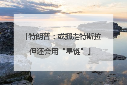 特朗普：或挪走特斯拉 但还会用“星链”
