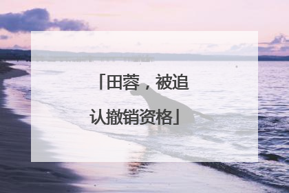 田蓉，被追认撤销资格