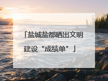 盐城盐都晒出文明建设“成绩单”