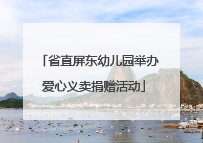 省直屏东幼儿园举办爱心义卖捐赠活动