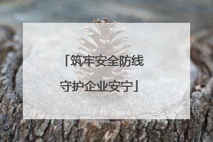 筑牢安全防线 守护企业安宁