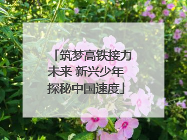 筑梦高铁接力未来 新兴少年探秘中国速度