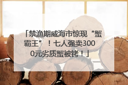 禁渔期威海市惊现“蟹霸王”！七人强卖3000元劣质蟹被铐！