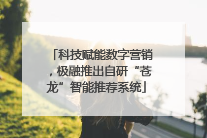 科技赋能数字营销，极融推出自研“苍龙”智能推荐系统