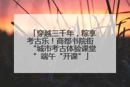 穿越三千年，粽享考古乐！商都书院街“城市考古体验课堂”端午“开课”