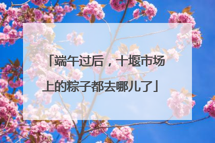 端午过后，十堰市场上的粽子都去哪儿了