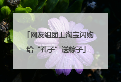 网友组团上淘宝闪购给“孔子”送粽子