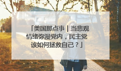美国那点事｜当悲观情绪弥漫党内，民主党该如何拯救自己？