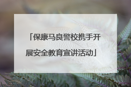 保康马良警校携手开展安全教育宣讲活动