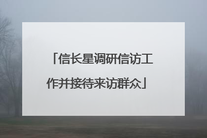 信长星调研信访工作并接待来访群众