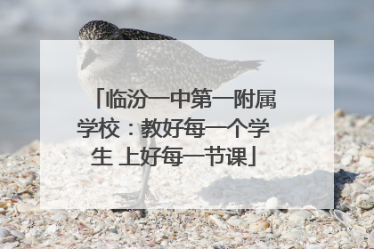 临汾一中第一附属学校：教好每一个学生 上好每一节课