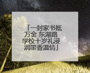 一封家书抵万金 东湖路学校十岁礼浸润墨香温情