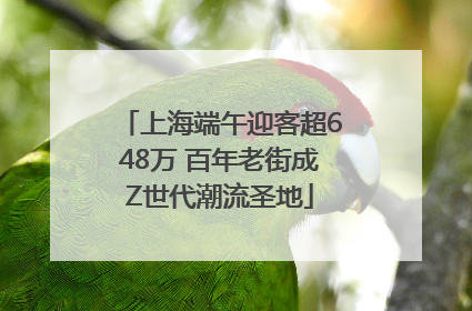 上海端午迎客超648万 百年老街成Z世代潮流圣地