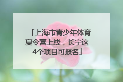 上海市青少年体育夏令营上线，长宁这4个项目可报名