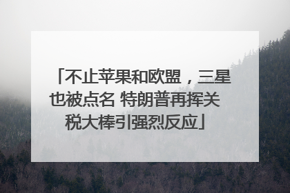 不止苹果和欧盟，三星也被点名 特朗普再挥关税大棒引强烈反应