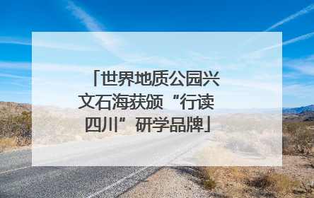世界地质公园兴文石海获颁“行读四川”研学品牌