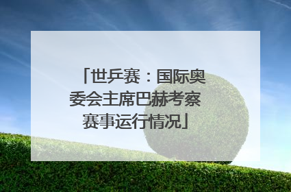 世乒赛：国际奥委会主席巴赫考察赛事运行情况
