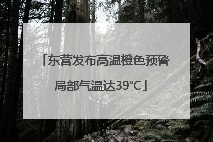 东营发布高温橙色预警 局部气温达39℃