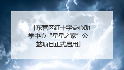 东营区红十字益心助学中心“星星之家”公益项目正式启用