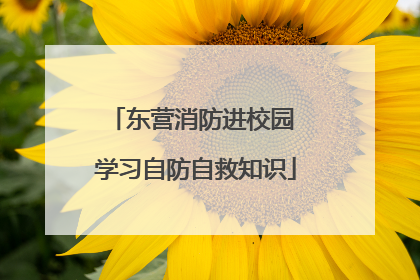 东营消防进校园 学习自防自救知识