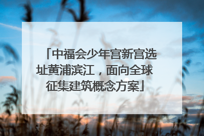 中福会少年宫新宫选址黄浦滨江，面向全球征集建筑概念方案