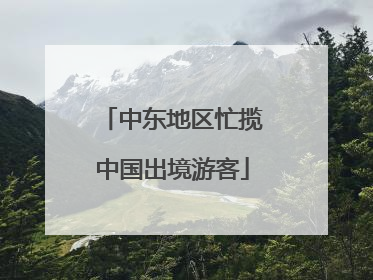 中东地区忙揽中国出境游客