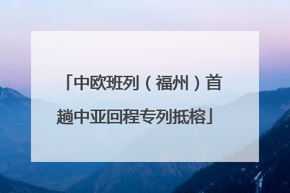 中欧班列（福州）首趟中亚回程专列抵榕