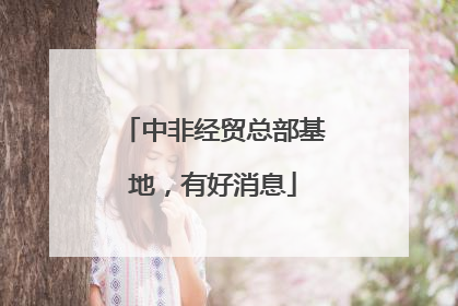 中非经贸总部基地，有好消息