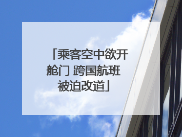 乘客空中欲开舱门 跨国航班被迫改道