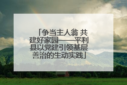 争当主人翁 共建好家园——平利县以党建引领基层善治的生动实践