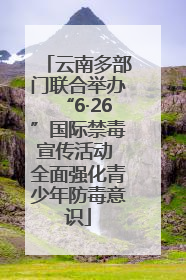 云南多部门联合举办“6·26”国际禁毒宣传活动 全面强化青少年防毒意识