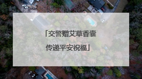 交警赠艾草香囊 传递平安祝福